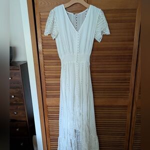 Elegant White Lace Dress